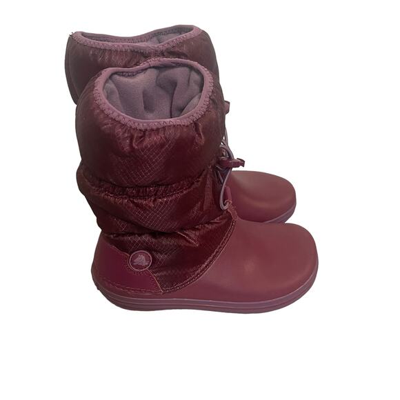 Crocs Youth Girls Size 4 Crocband Purple Winter Snow Boots - Picture 2 of 10